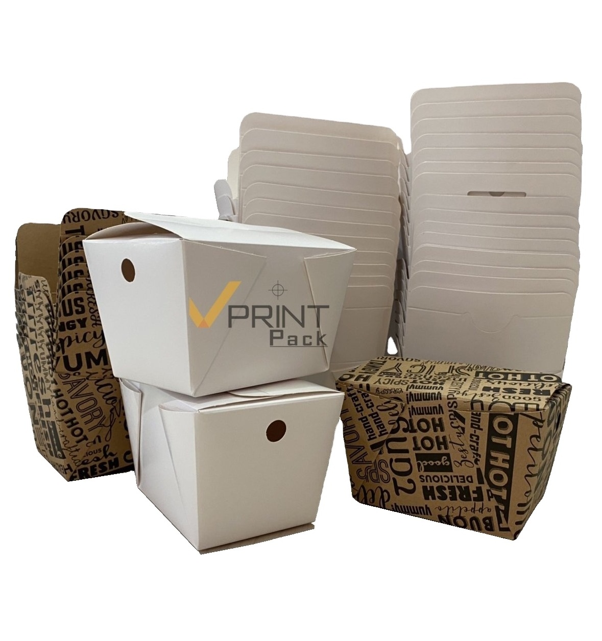 Breakfast/Lunch/Dinner  Food Boxes,Plain Kraft Paperboard Food Containers, Candy Buffet Box and Party Favors