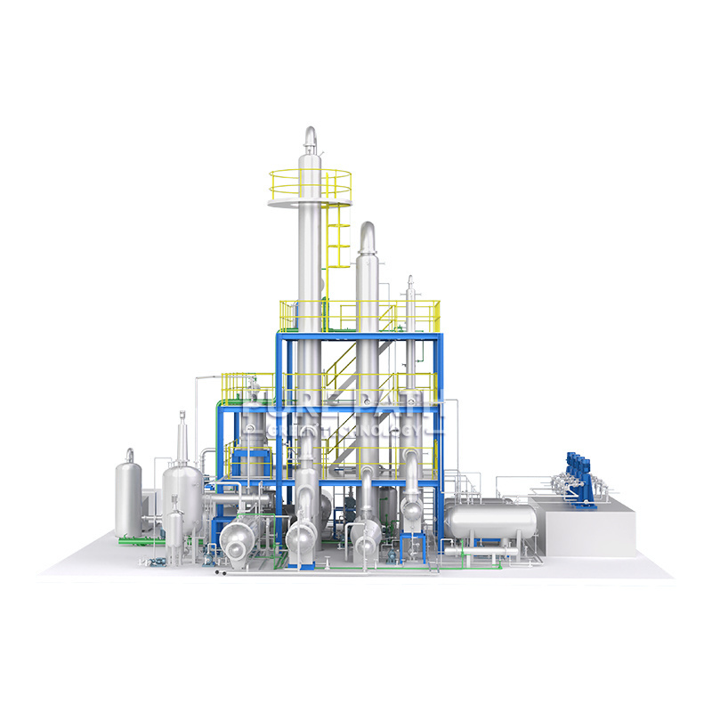 PurePath Hot PLC Monitoring Countinuious Waste Engine Oil Recycling Distillation Plant for Diesel and Base Oil