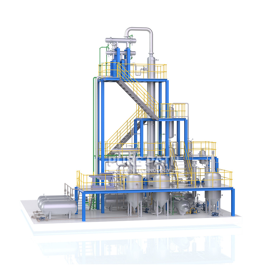 Low Sulfur Diesel with 90% Yield Waste Engine Oil Refining Machine