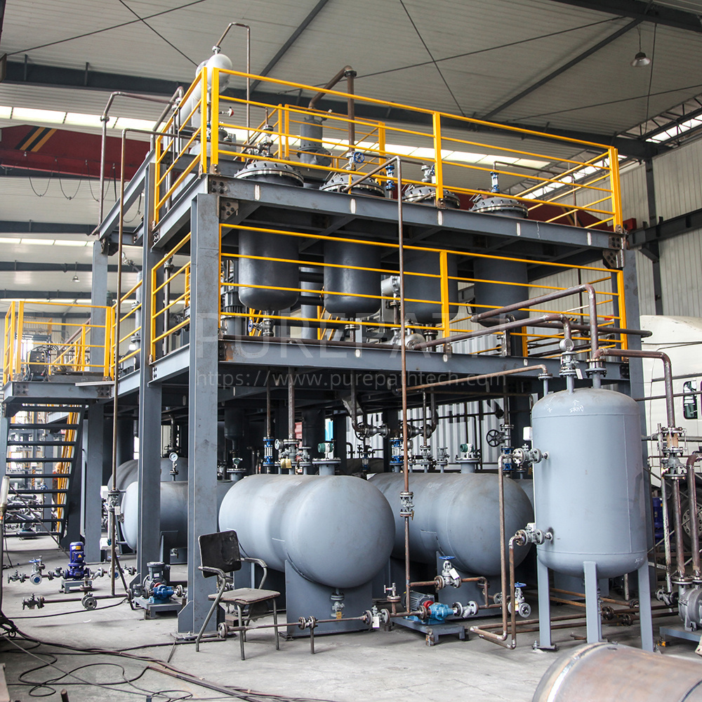 Low Sulfur Diesel with 90% Yield Waste Engine Oil Refining Machine