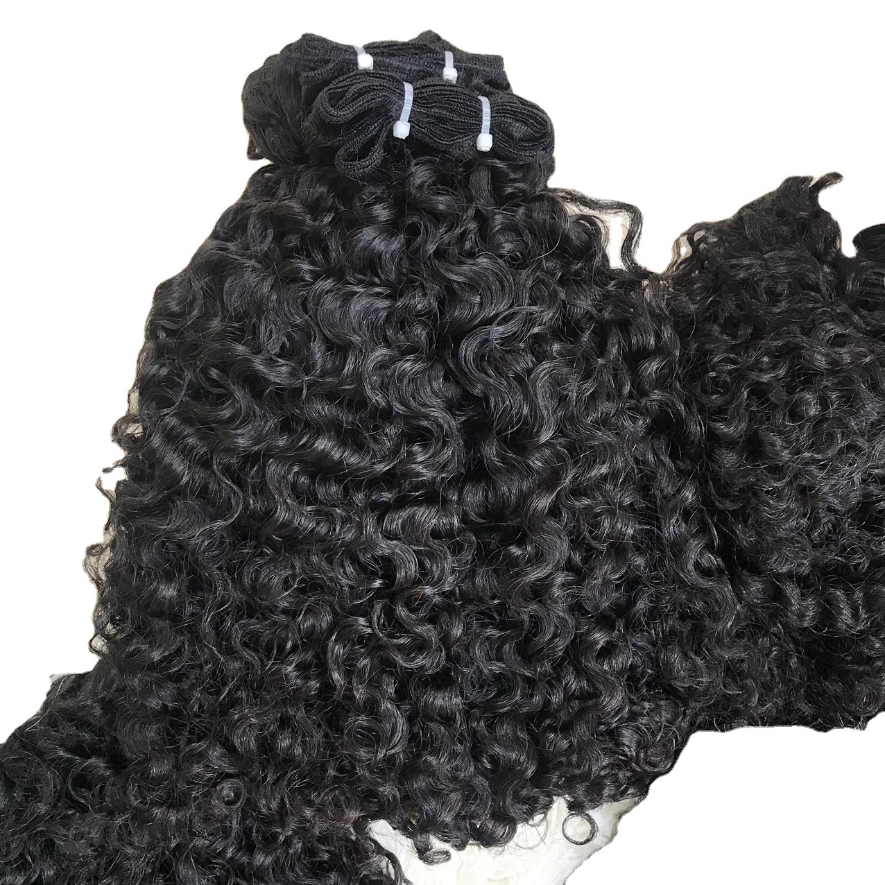 Kinky Curly Hair Virgin Brazilian Hair Bundles with Lace Front Closure 100 Virgin Hair Bundles for Black Women Fedex HEN Time