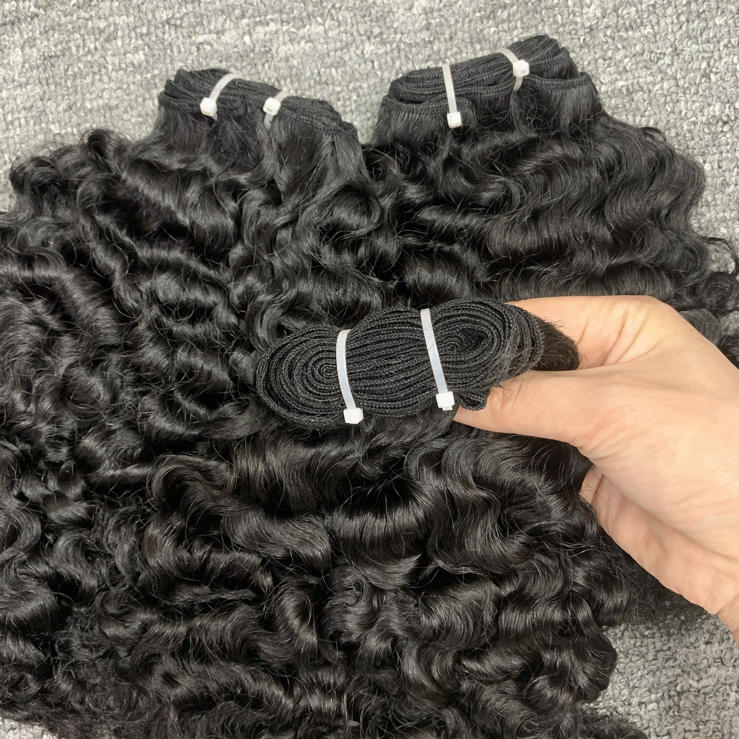 Top Raw Hair  Burmese Curly Super Double 100% Raw Virgin Vietnamese Hair with Frontal Closure Wigs Raw Hair Vendor