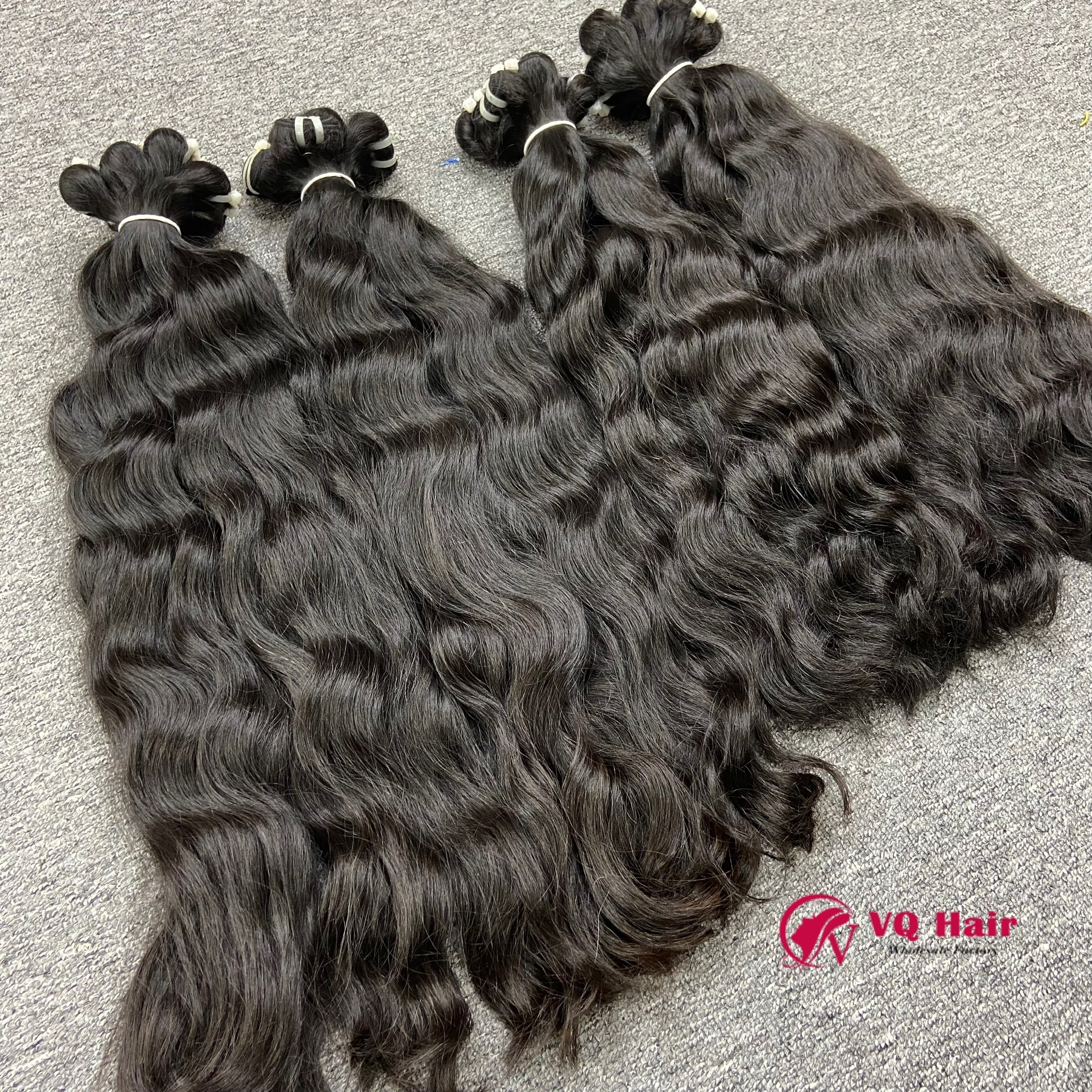 Top Wholesale Raw Hair Unprocessed Natural Wave Vietnamese Virgin Natural Wavy Hair Vendor Best Price Cuticle Aligned Human Hair