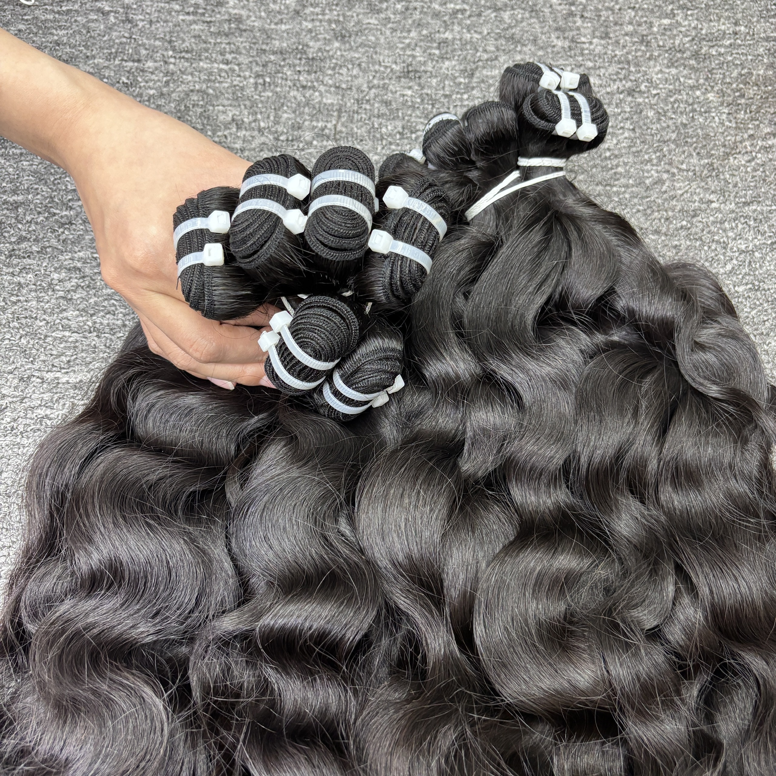 Top Quality Raw Cambodian Natural Wave Deep Wave Hair 100%  Raw Virgin Unprocessed One Donor Hair Cambodian Wave