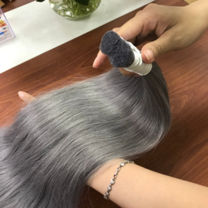 Hot Sale High Quality Raw Cuticle Aligned Virgin Human Hair Grey Color  Top Wholesale Body Wave 100% Virgin Human Vietnamese Hai