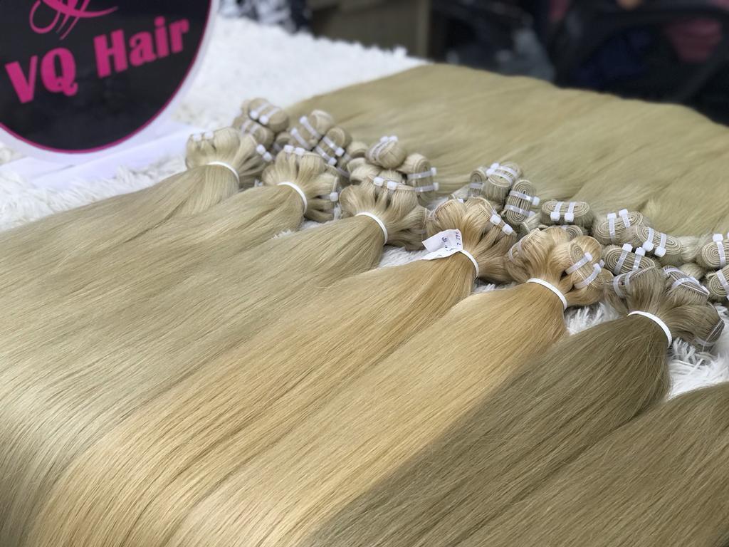 Wholesale Customized Machine Hair Volume Weft Top Quality 100% Remy Virgin Vietnamese Human Hair Double Drawn Volume Weft