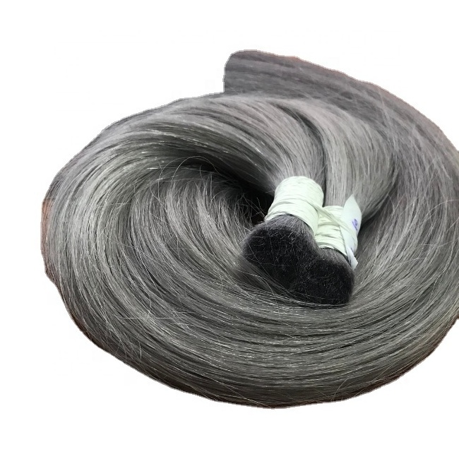 Hot Sale High Quality Raw Cuticle Aligned Virgin Human Hair Grey Color  Top Wholesale Body Wave 100% Virgin Human Vietnamese Hai