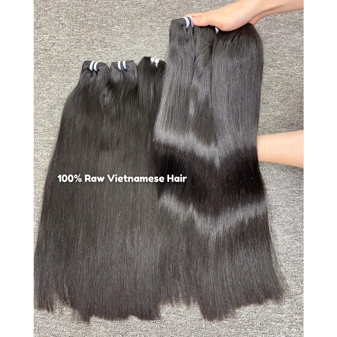 Straight Hair Women Best Quality Vietnamese Raw Hair Bundles 2023 Hot Selling Natural Wholesale Price Unprocessed Raw Hair