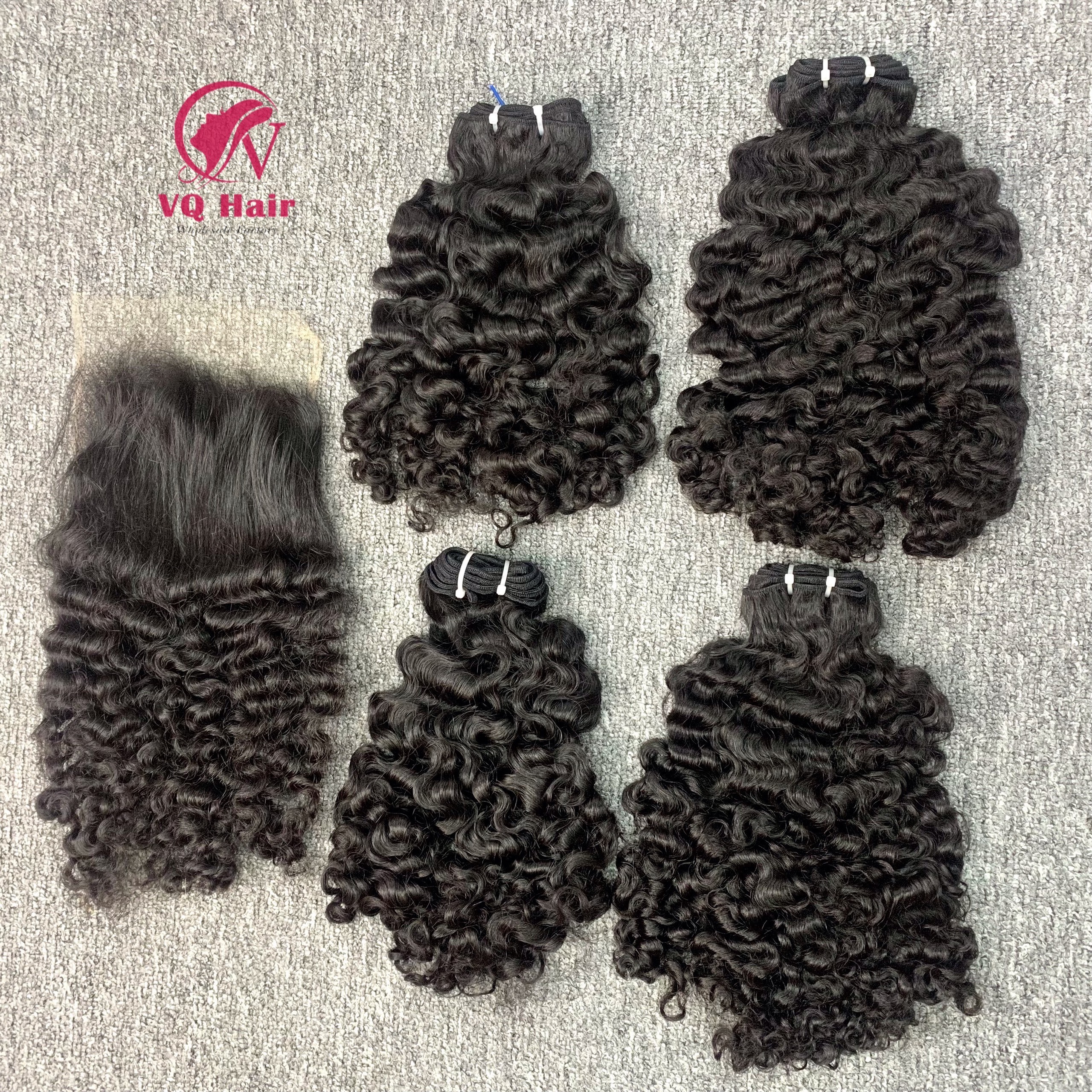 Top Raw Hair  Burmese Curly Super Double 100% Raw Virgin Vietnamese Hair with Frontal Closure Wigs Raw Hair Vendor