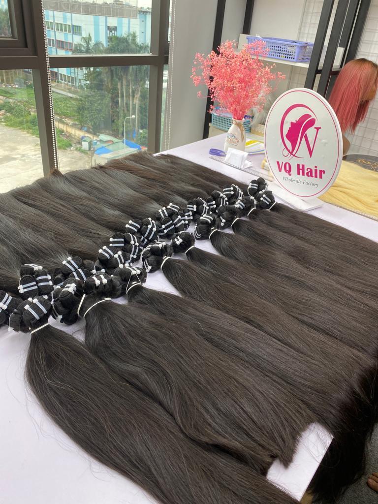 Wholesale Customized Machine Hair Volume Weft Top Quality 100% Remy Virgin Vietnamese Human Hair Double Drawn Volume Weft