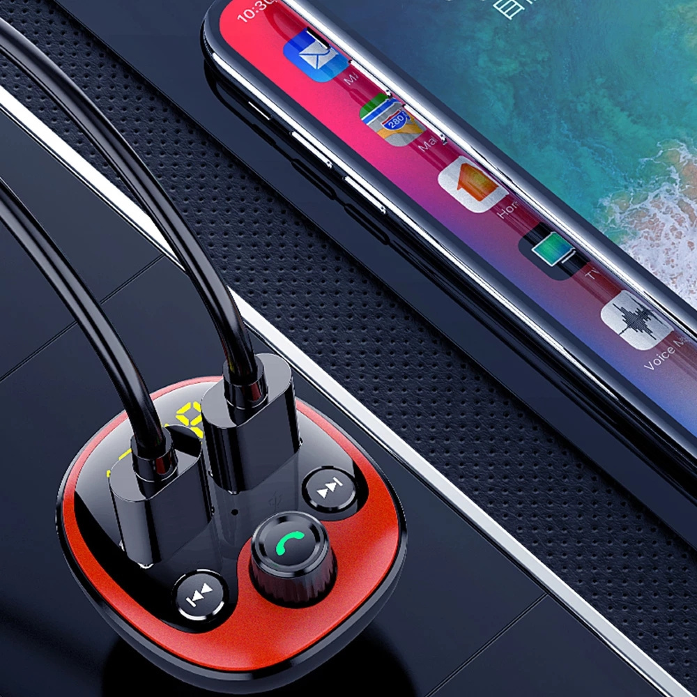 BT21BT 5.0 FM Transmitter Handsfree Car Kit TF Card/U Disk Car Audio MP3 Player with 3.1A Dual USB Car Charger