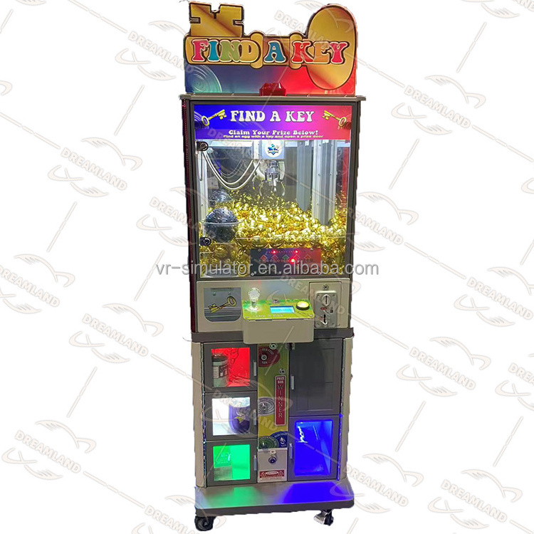 Dreamland Coin operated find the key claw crane prize vending machine for shopping mall