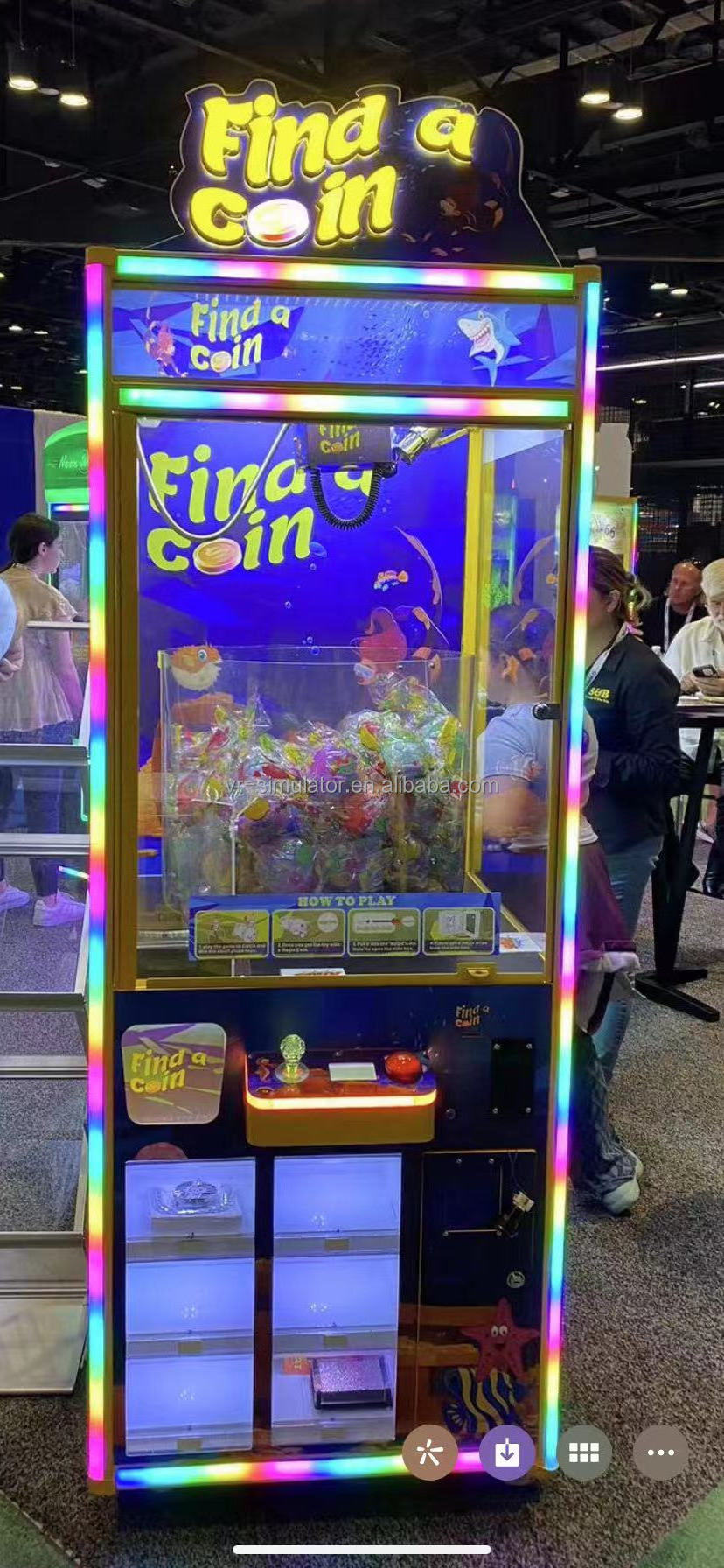 Dreamland Coin operated find the key claw crane prize vending machine for shopping mall