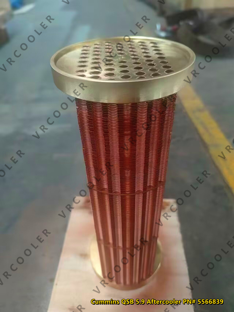 Copper / Copper Nickel Tube Copper Fin Marine Aftercooler 6BTA Core PN 4933309 3974302 3977267