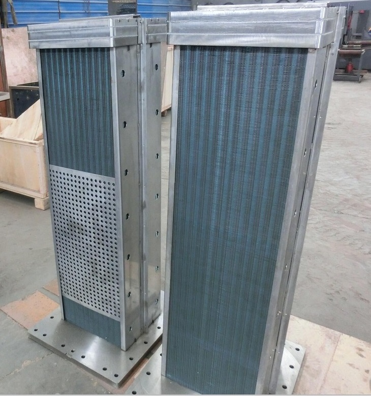 shell and tube oil cooler for screw compressor