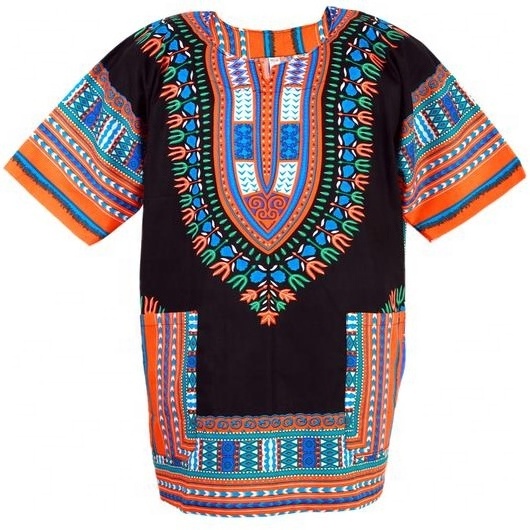 100 % Cotton Made In India Heavy Quality Unisex African Dashiki Shirts Tops Blouse T-shirts Boho Thailand