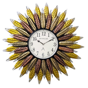 home decoration large iron silent quartz antique vintage decorative 3d metal wall clock home decor for living room