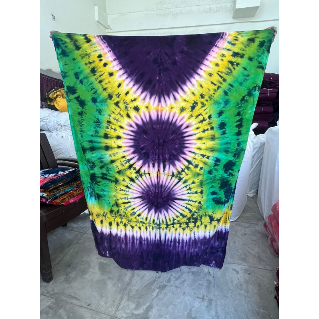 thai style HIPPIE BOHO tie dye full color handmade polka dot butterfly bat wing kaftan tank umbrella dress