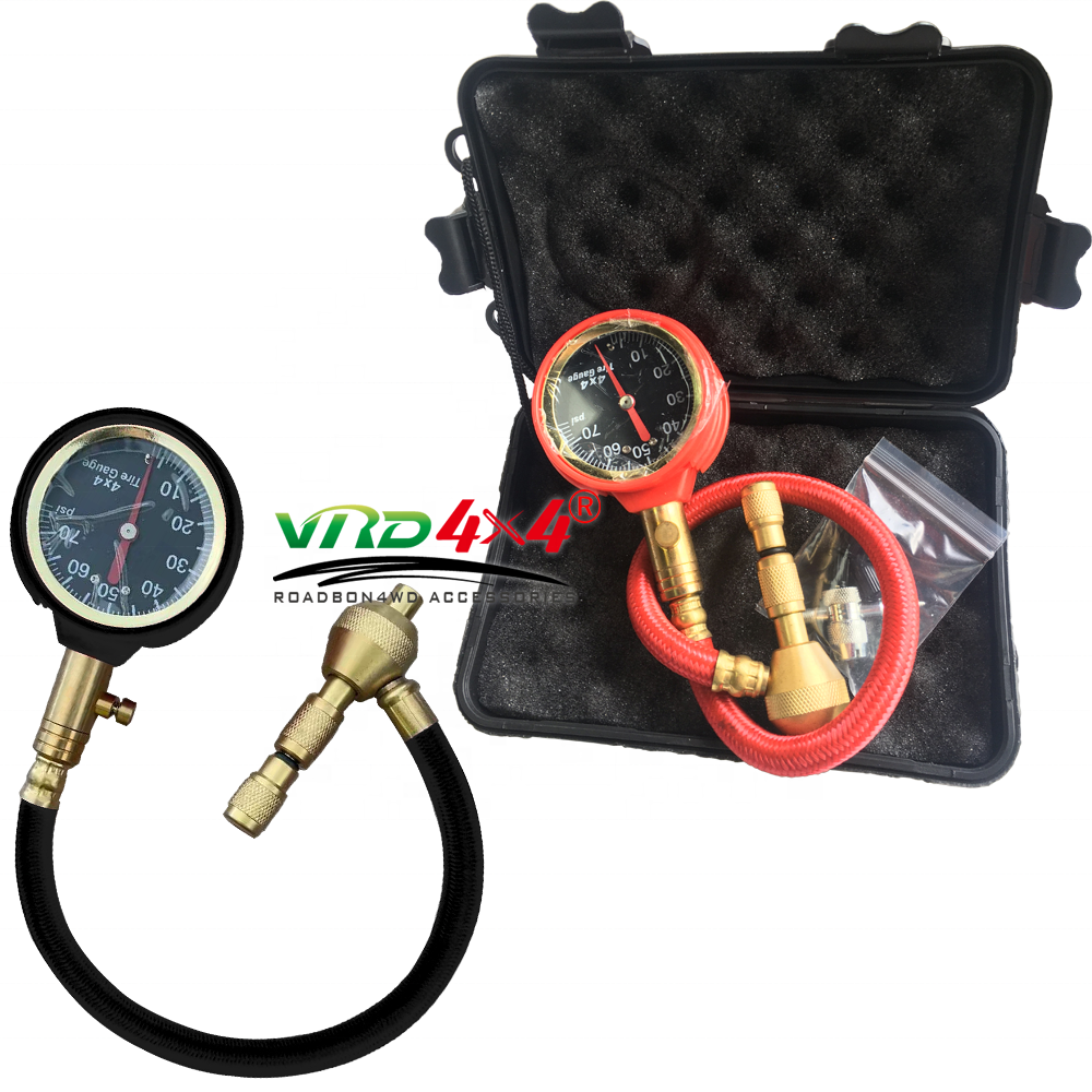 4X4 Tyre Inflator Pressure Gauge With Chuck Hose Digital Rapid Tyre Air Deflator Pressure Gauge 4WD 4X4 Offroad Tyre Gauge