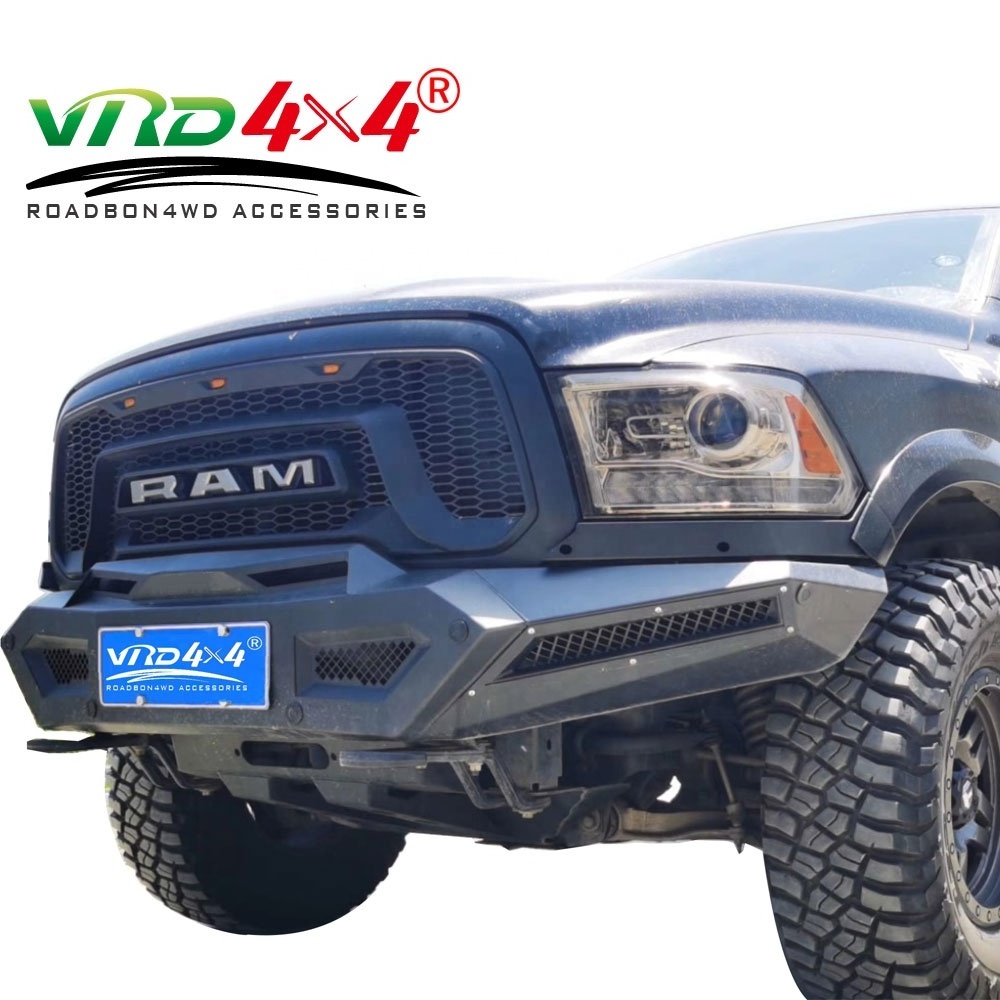 Body Kits For DODGE RAM 1500 Steel Front Bumper with Light