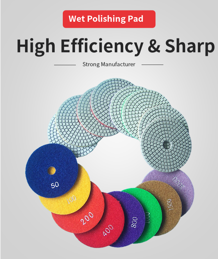 Granite Grinding Tools Flexible Diamond Sanding Disc Wet Polishing Pads