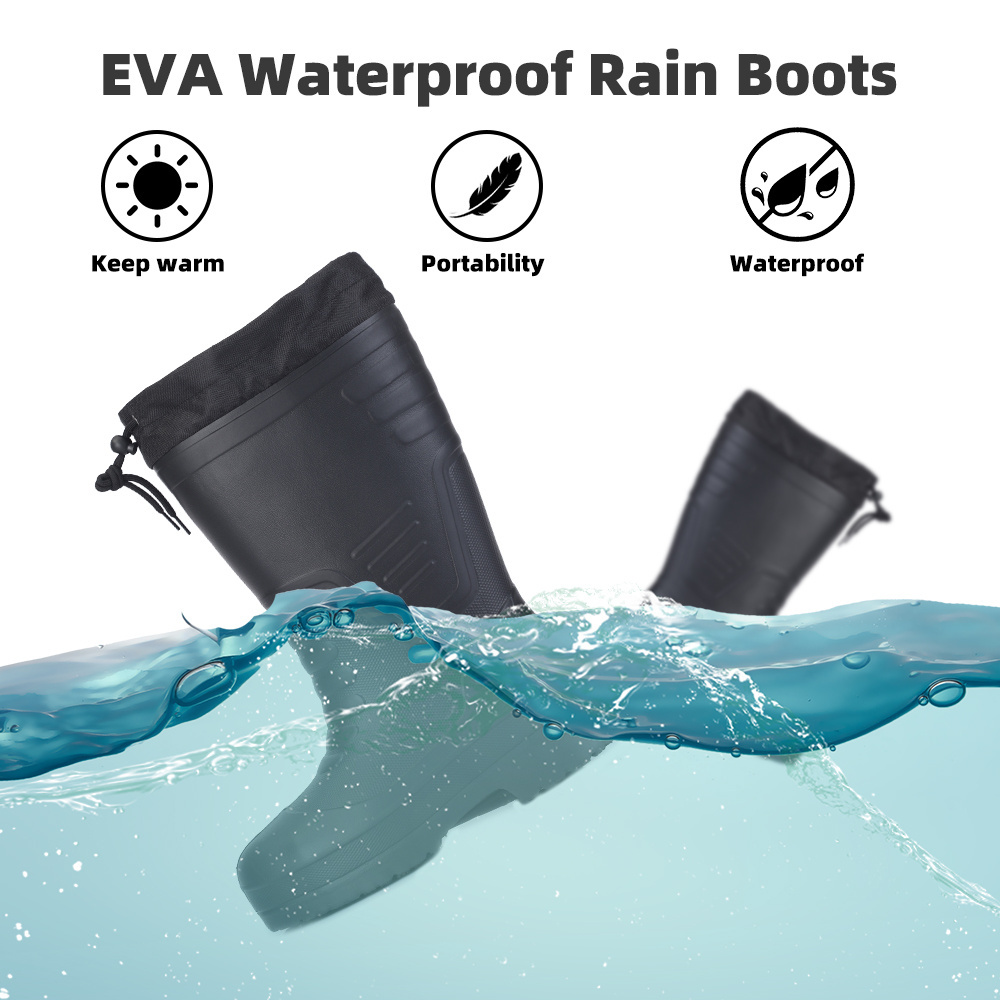 Lightweight Eva Winter Snow Warm Botas De Goma Lluvia Para La Nieve Men S Foam Working Rubber Sole Gumboots Rain Boots