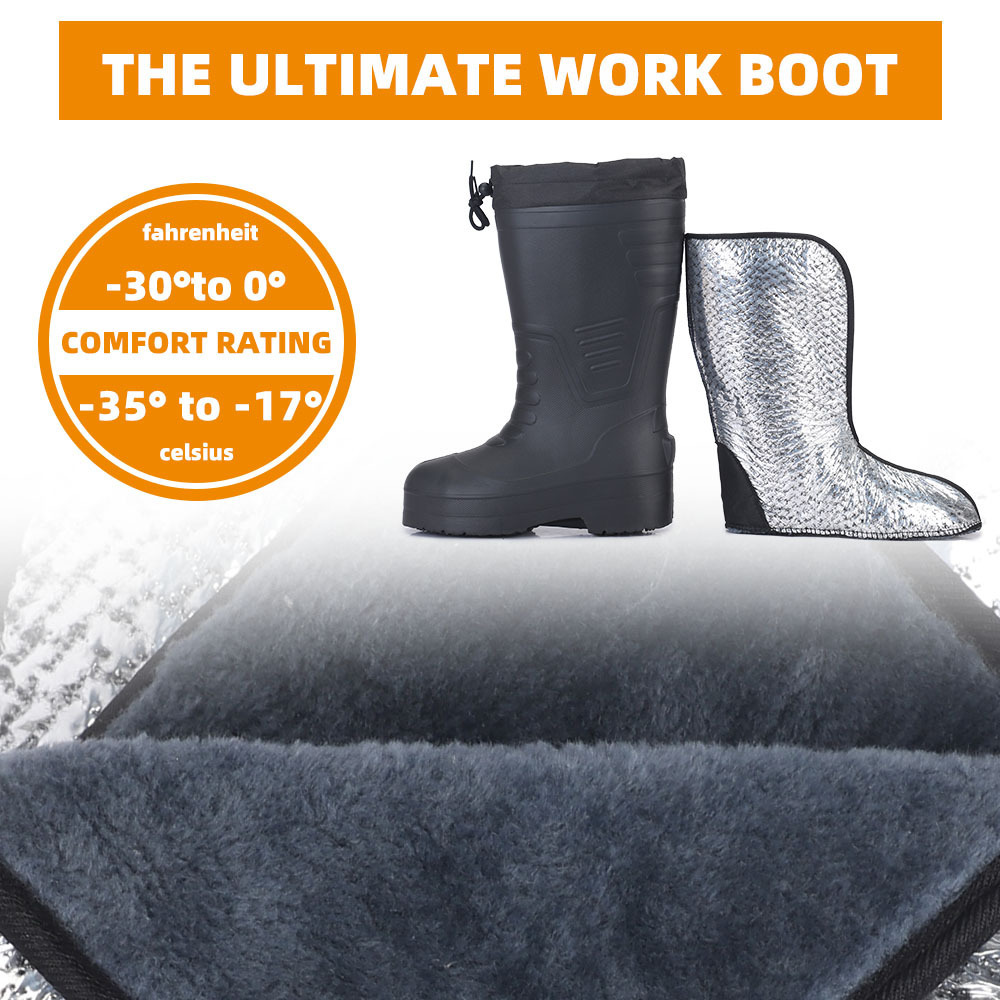 Lightweight Eva Winter Snow Warm Botas De Goma Lluvia Para La Nieve Men S Foam Working Rubber Sole Gumboots Rain Boots