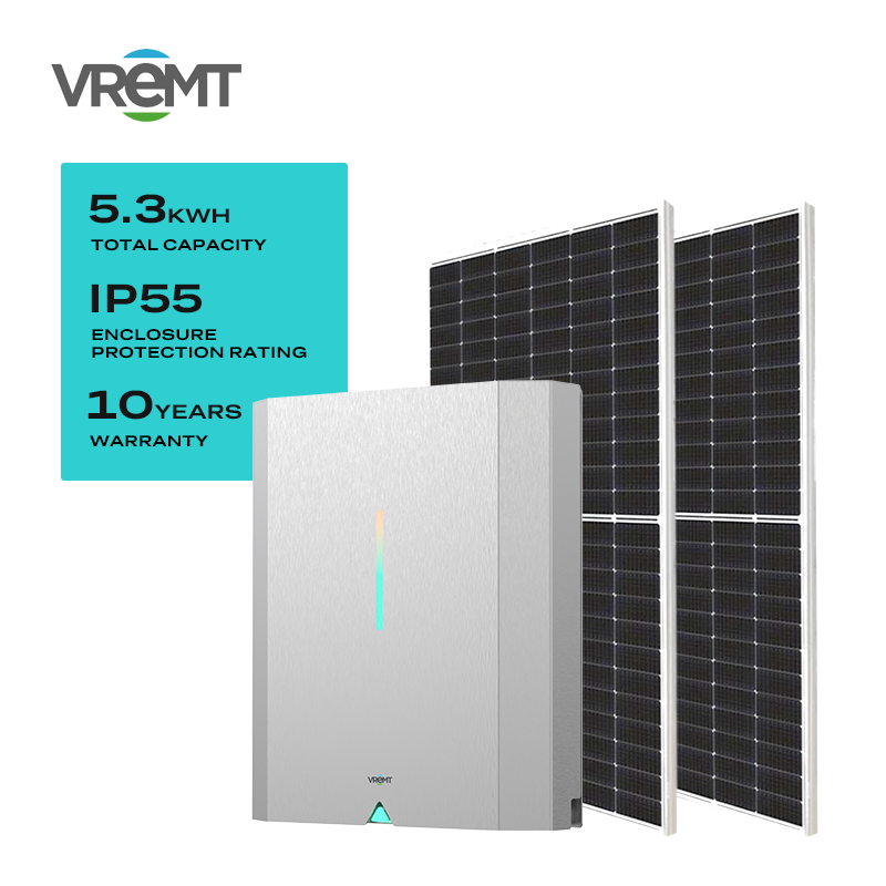 VREMT Long Cycle Life Ultra-thin Design 5.3kWh Battery For Residential Electrical Energy Storage System