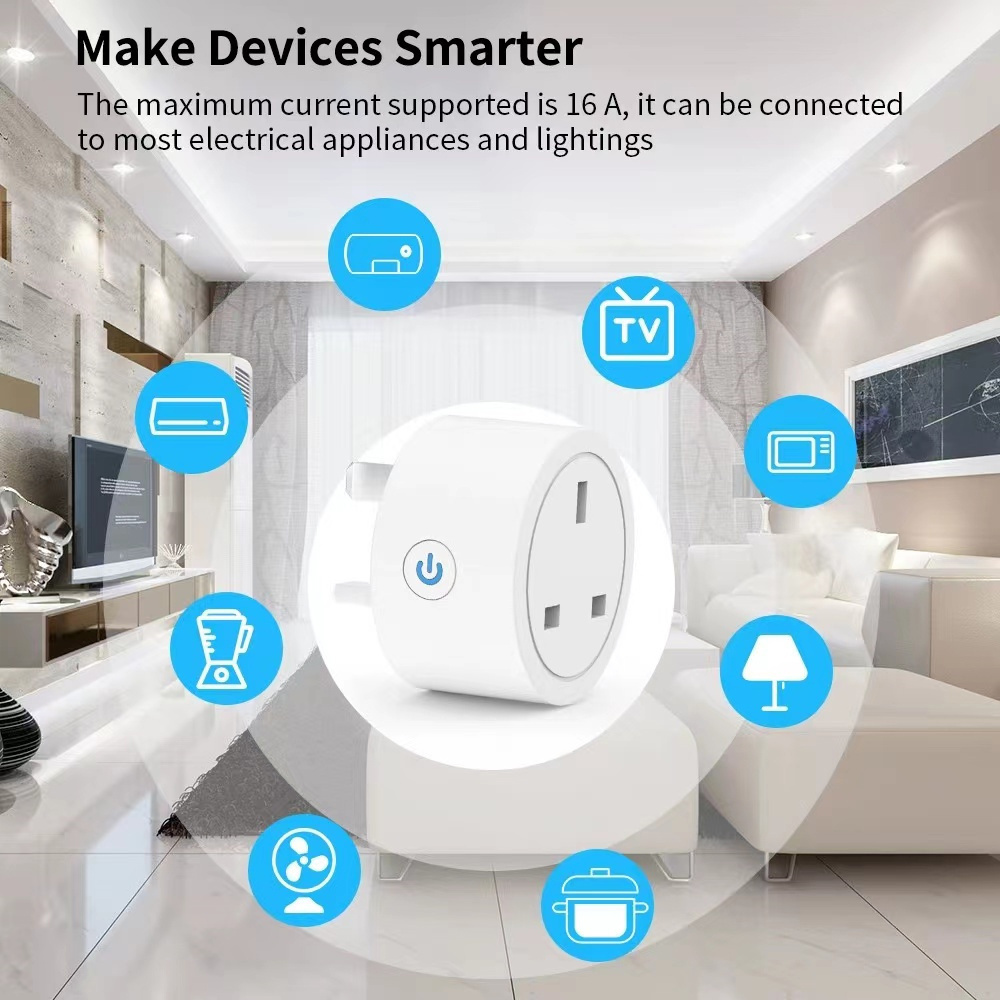 UK Plug Controlled Electric Automation Mini Remote Control Portable Socket Timer Outlet Home Wifi cozylife Smart Plug Socket