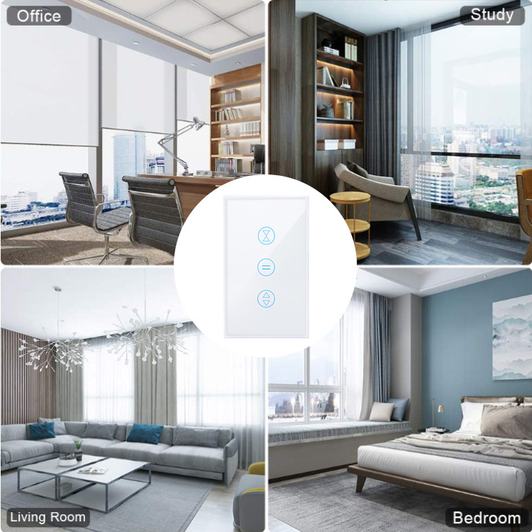 120-US Zigbee Intelligent curtain Switch, Applicable to Alexa and Google Home, WiFi window-shades Switch is  to Roller shutter