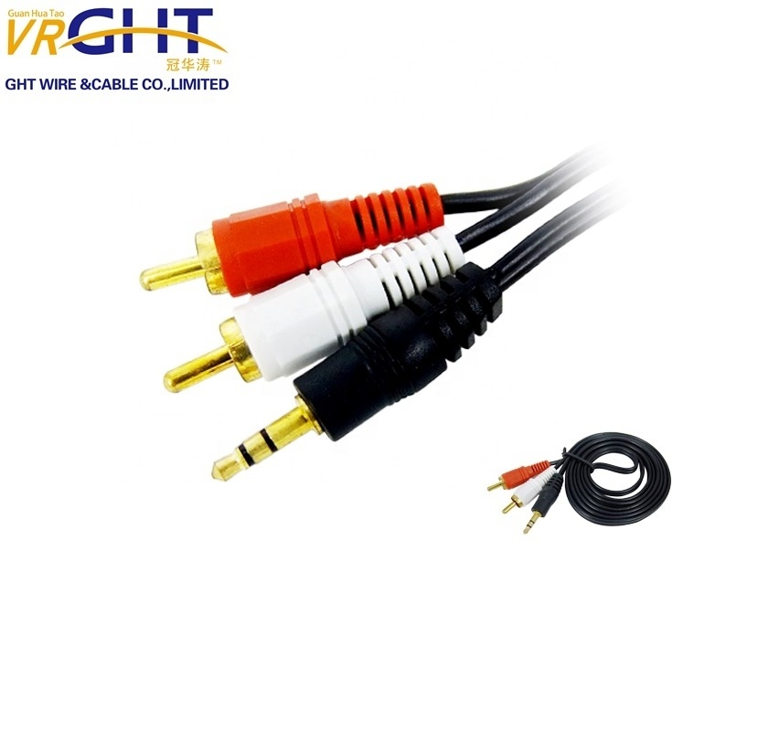 1.8M for PS2 AV Cable Line Audio Video component Cables Cord Wire 3 RCA TV Lead for PS1/PS2/PS3 Game Console AV Cable