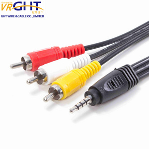 3.5mm Jack To 3 RCA Male Audio Video AV Cable AUX Stereo Cord 3RCA Standard Converter Wire for Speaker TV Box CD DVD Player