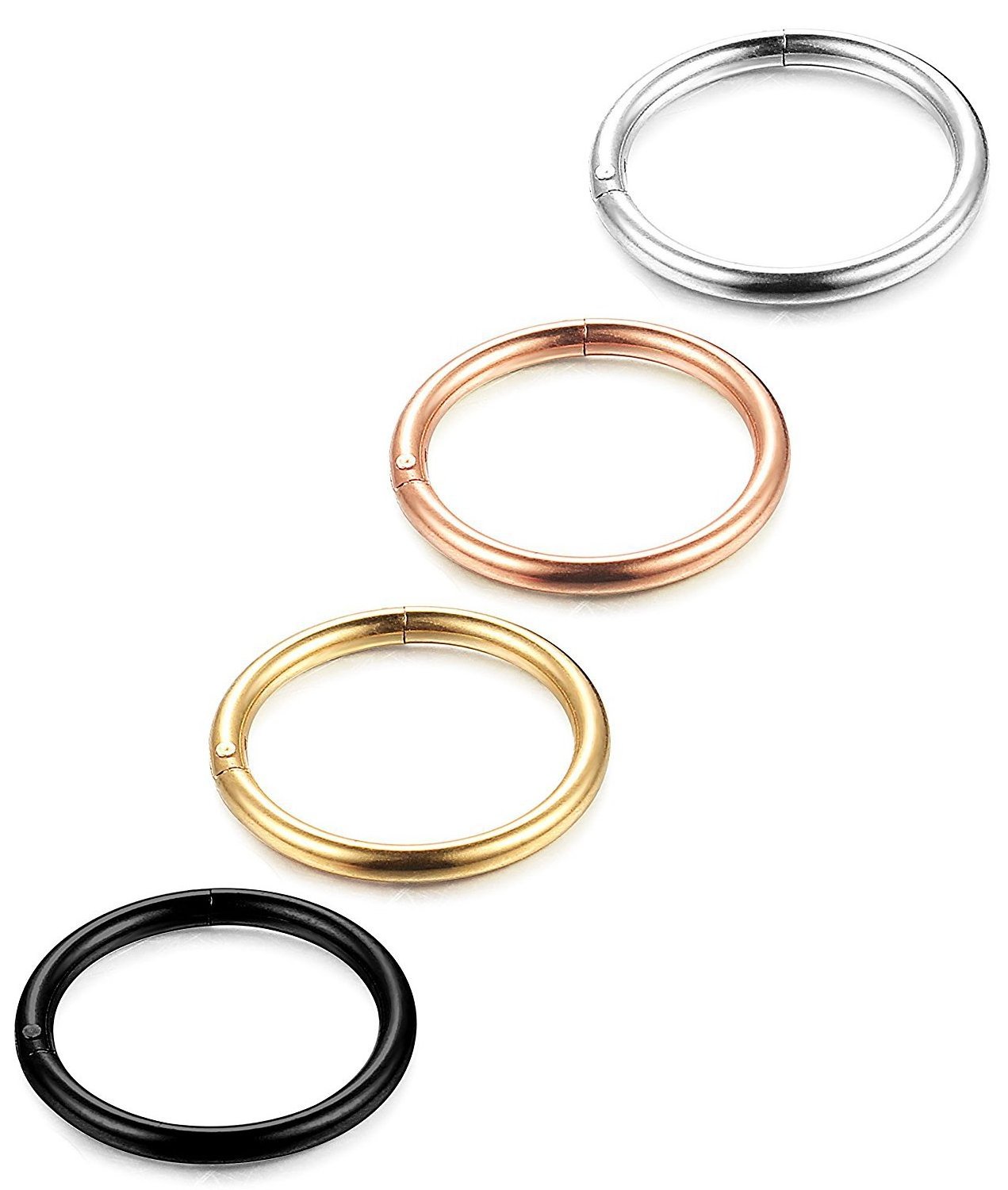 New 316 Stainless Steel Round Closed Nose Ring Simple Earrings Body Piercing Jewelry Nose Ring