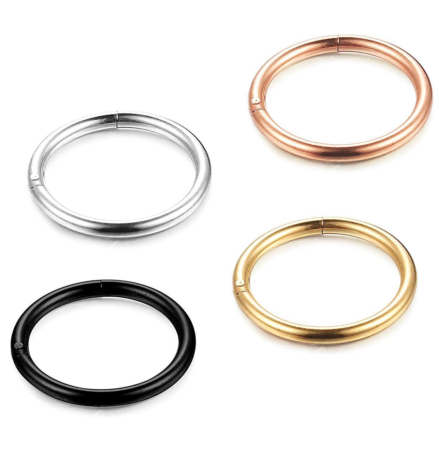 New 316 Stainless Steel Round Closed Nose Ring Simple Earrings Body Piercing Jewelry Nose Ring