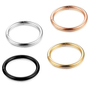 New 316 Stainless Steel Round Closed Nose Ring Simple Earrings Body Piercing Jewelry Nose Ring