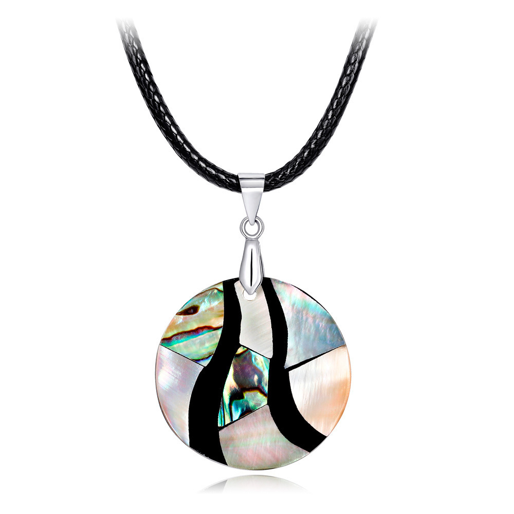 New Zealand Abalone MOP Shell Alloy Teardrop Pendant Bead Natural Gem Water Drop Paua Necklace Women Men Reiki Jewelry