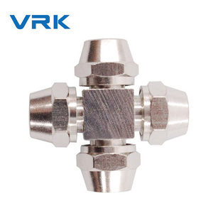 4 way pipe fitting tube connector quick connection fittings