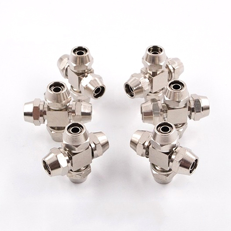 4 way pipe fitting tube connector quick connection fittings