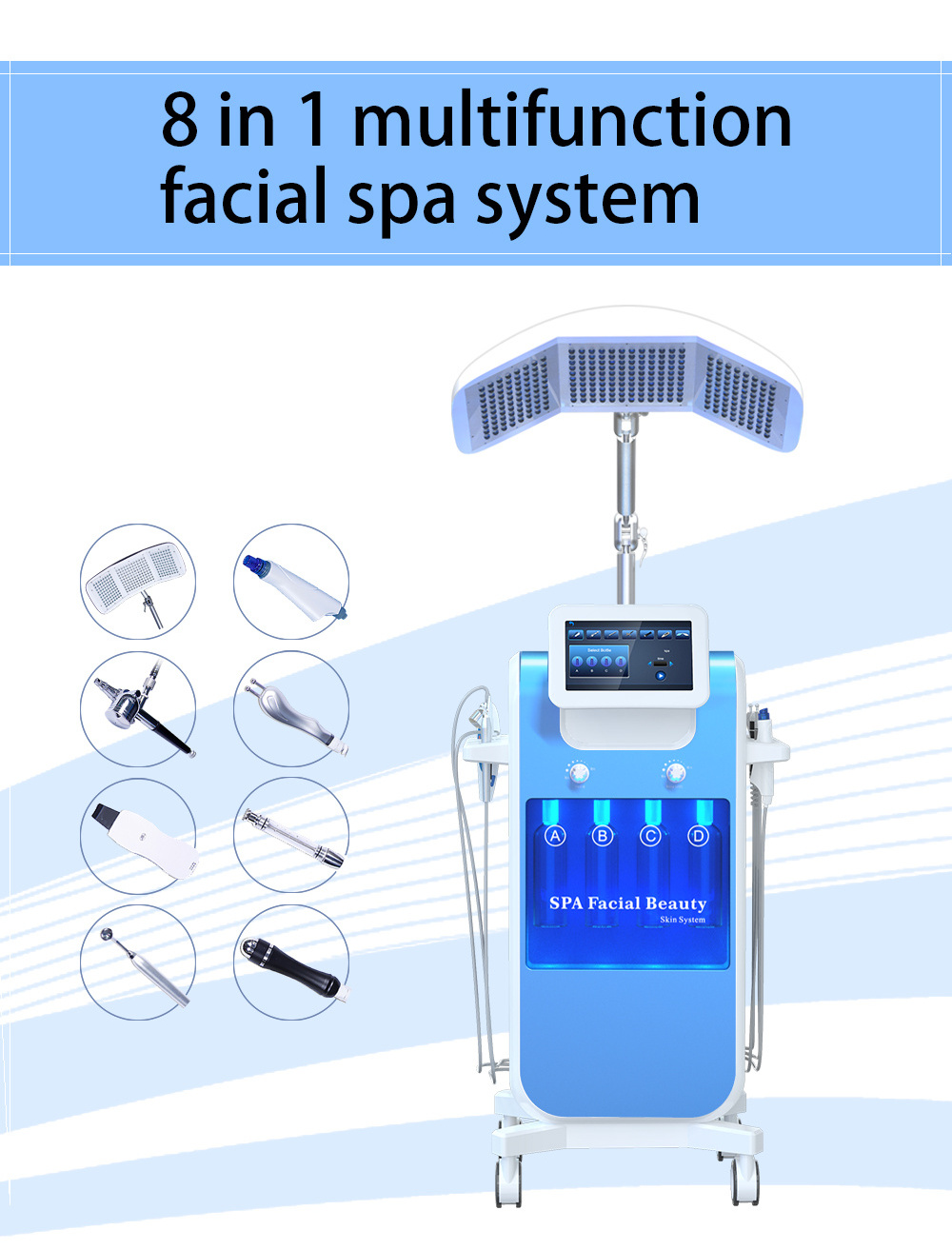 2024 Latest Design Face Care Machine Skin Tightening Skin Care Oxy Water Peeling Facial Beauty Machine