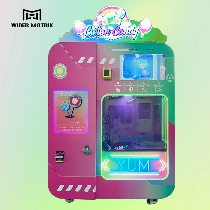 New design Smart Vending Candy Floss Machine Commercial Fully Automatic Cotton Candy Vending Machine