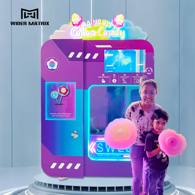 New design Smart Vending Candy Floss Machine Commercial Fully Automatic Cotton Candy Vending Machine