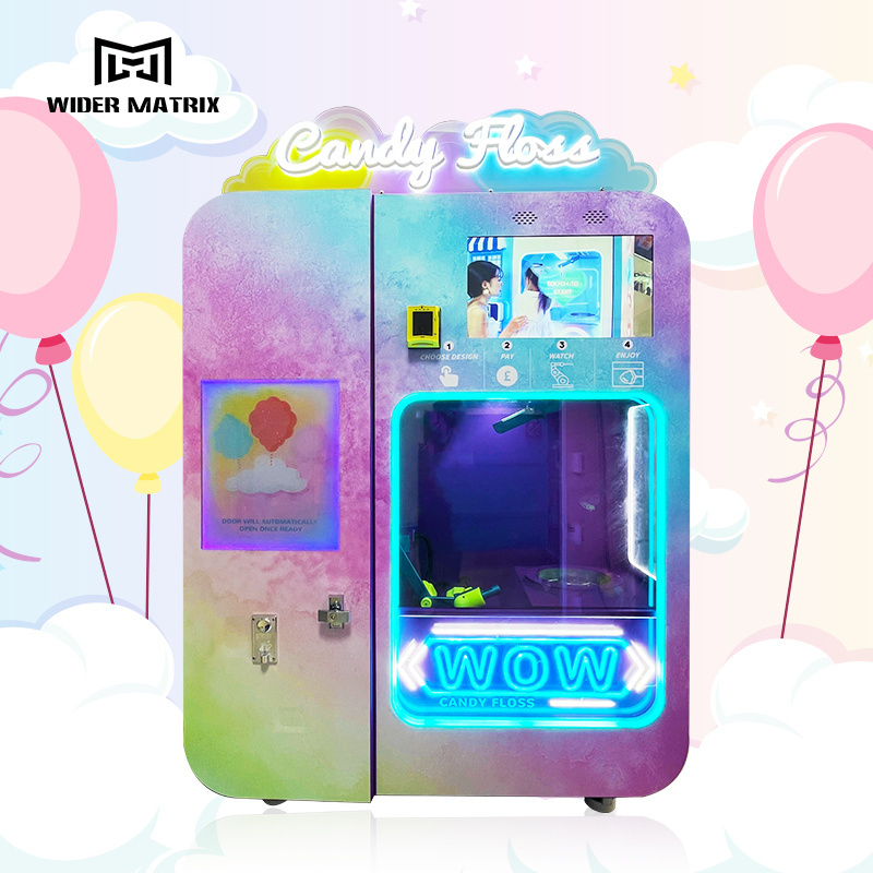 Outdoor Cheap Purchase Unmanned Bar Wifi Control Automatic Digital Kids Candy Cotton Vending Machine For Usa