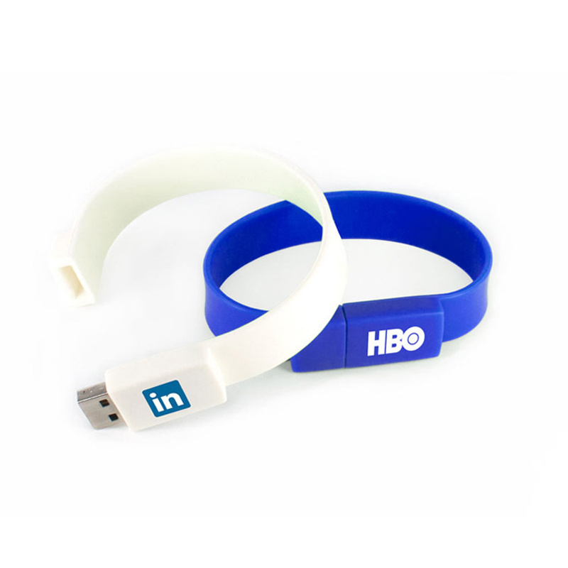 Silicone Wristband USB Bracelet Flash Drive 1GB-64GB Bracelet USB Flash Drive with Custom Logo for promotional Gifts