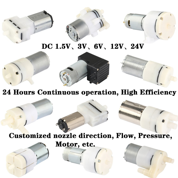 6v 12v  Dc Motor Plastic Mini Micro Vacuum Air Pump Electric Vacuum Pump