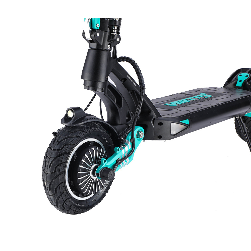 The VSETT9 with a speed of 50 kilometers per hour and a range of 100 kilometersis an electric scooter