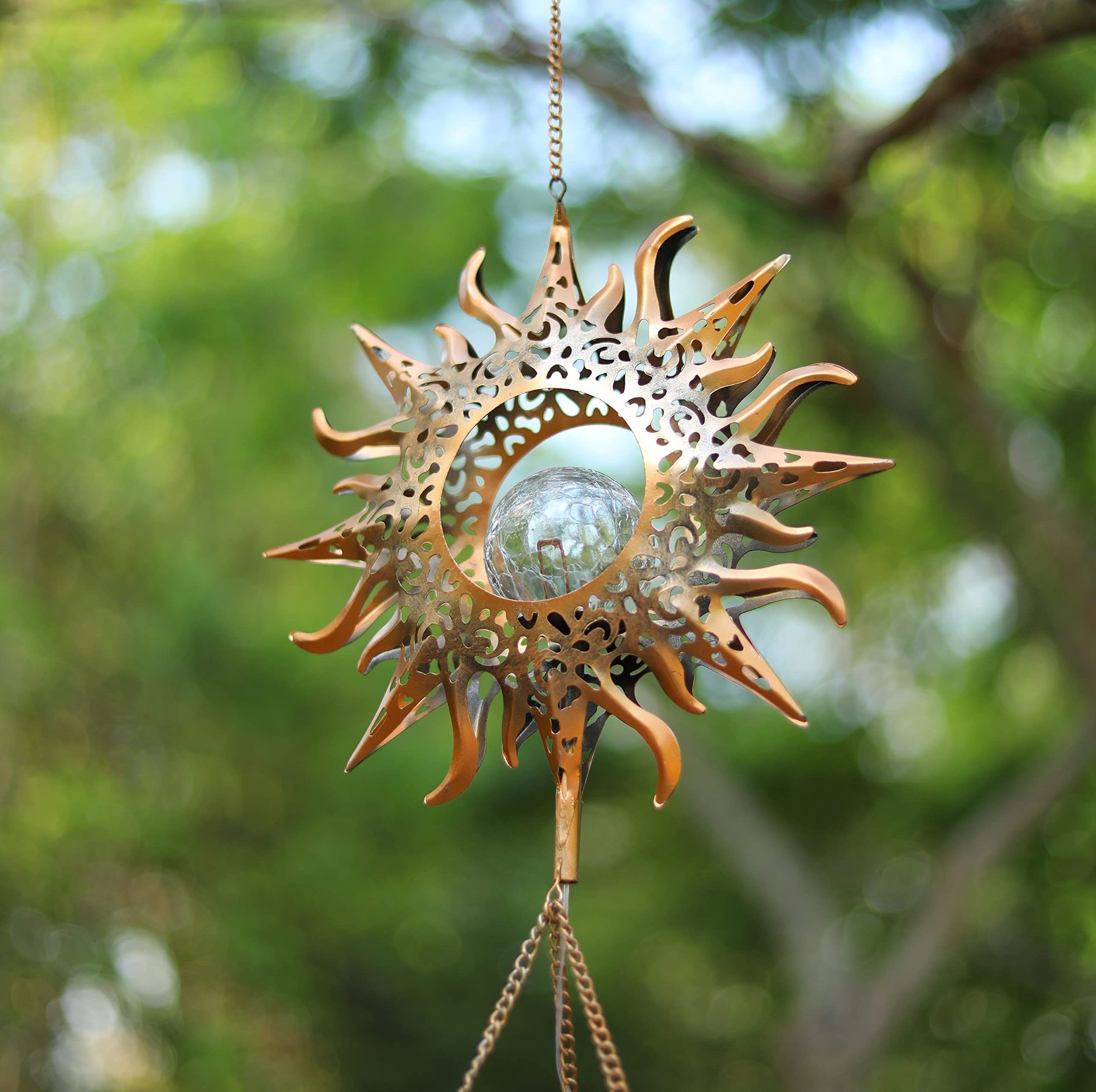 Sun Star Moon Solar Light Wind Chimes Outdoor Clearance Rustic Garden Metal Wind Chimes For Women Gifts Home Decor