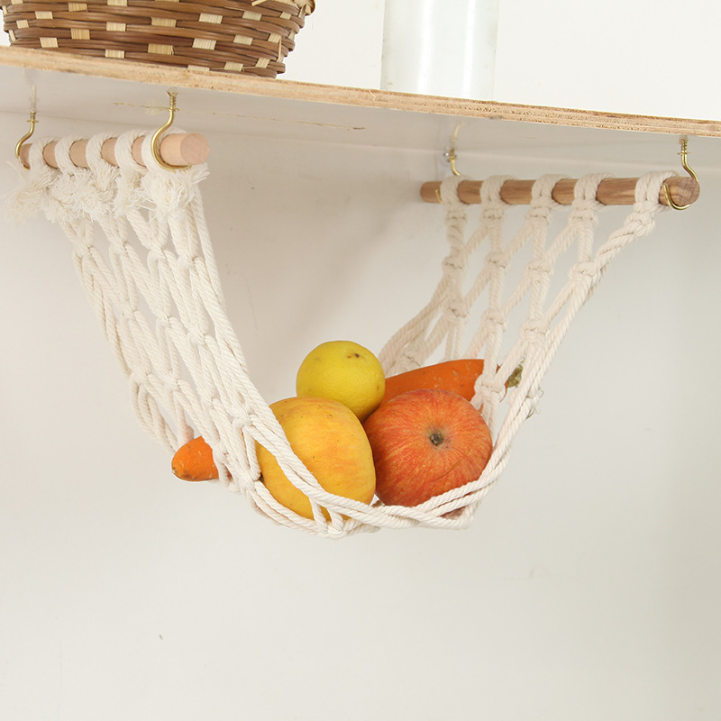 Artilady Accept Customer design free sample hanging fruit hammock macrame fruit hammock Macrame Hanging Basket Boho Home Decor