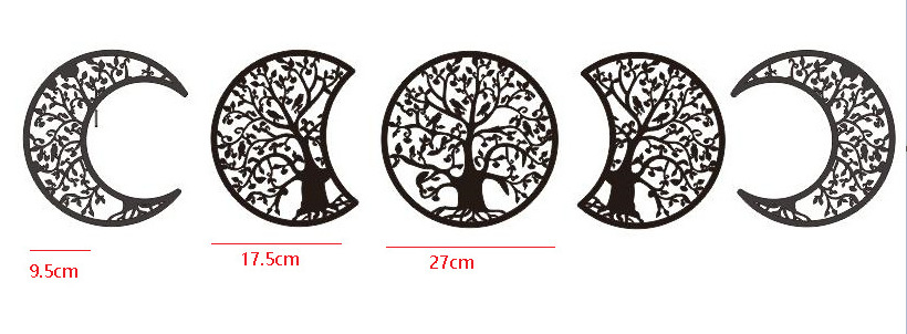 Boho Wood Black Tree Of Life Wall Decoration Art Sticker Hanging For Living Room Bedroom