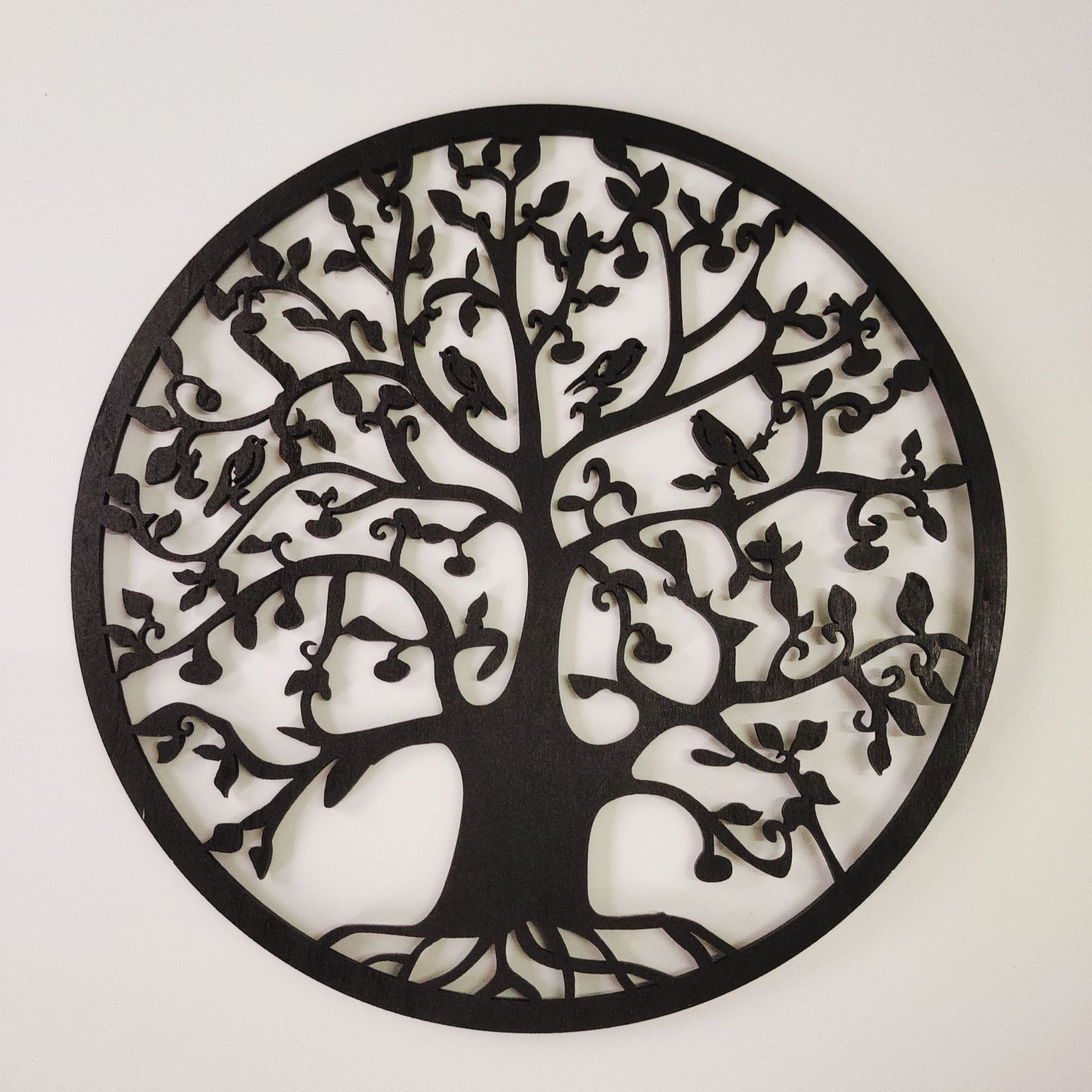 Boho Wood Black Tree Of Life Wall Decoration Art Sticker Hanging For Living Room Bedroom