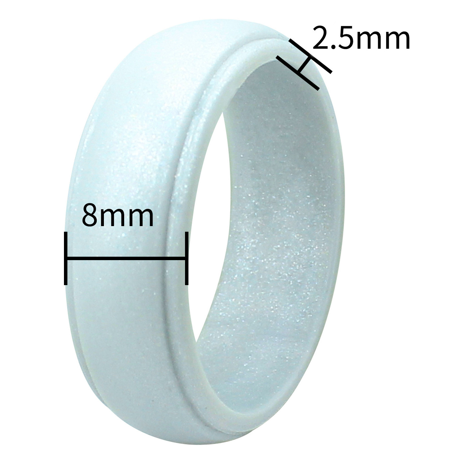 Singles Bands-Step Edge Sleek Design-Metallic, Black and Camouflage Silicone Ring For Men Wedding Sports